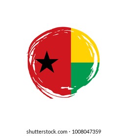 Guinea Bissau flag, vector illustration