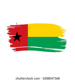 Guinea Bissau flag, vector illustration