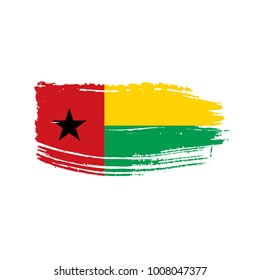 Guinea Bissau flag, vector illustration