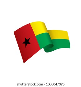 Guinea Bissau flag, vector illustration