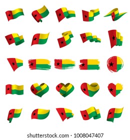 Guinea Bissau flag, vector illustration