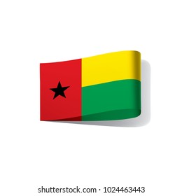 Guinea Bissau flag, vector illustration on a white background