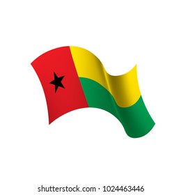 Guinea Bissau flag, vector illustration on a white background