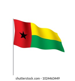 Guinea Bissau flag, vector illustration on a white background