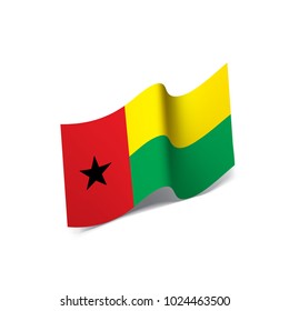 Guinea Bissau flag, vector illustration on a white background
