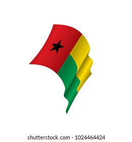 Guinea Bissau flag, vector illustration on a white background