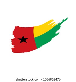 Guinea Bissau flag, vector illustration