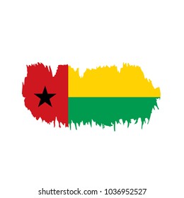 Guinea Bissau flag, vector illustration
