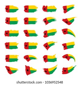 Guinea Bissau flag, vector illustration