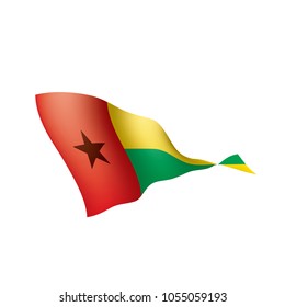 Guinea Bissau flag, vector illustration on a white background