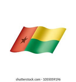 Guinea Bissau flag, vector illustration on a white background