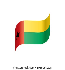 Guinea Bissau flag, vector illustration on a white background