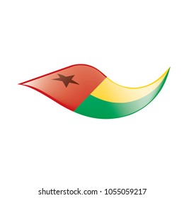Guinea Bissau flag, vector illustration on a white background
