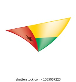 Guinea Bissau flag, vector illustration on a white background