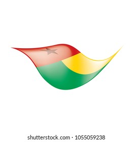 Guinea Bissau flag, vector illustration on a white background