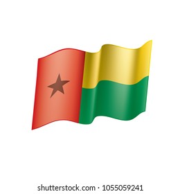 Guinea Bissau flag, vector illustration on a white background