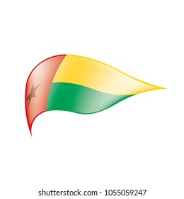 Guinea Bissau flag, vector illustration on a white background