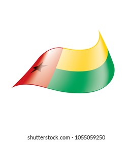 Guinea Bissau flag, vector illustration on a white background