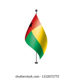Guinea Bissau flag, vector illustration on a white background