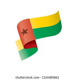 Guinea Bissau flag, vector illustration on a white background