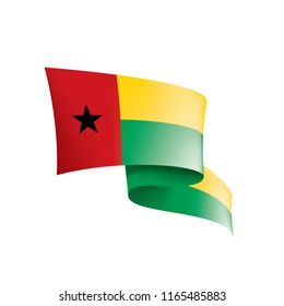 Guinea Bissau flag, vector illustration on a white background