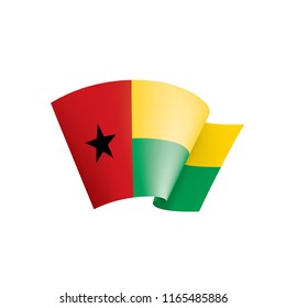 Guinea Bissau flag, vector illustration on a white background