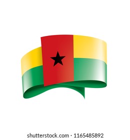 Guinea Bissau flag, vector illustration on a white background