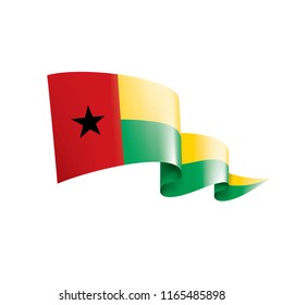 Guinea Bissau flag, vector illustration on a white background