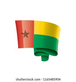 Guinea Bissau flag, vector illustration on a white background