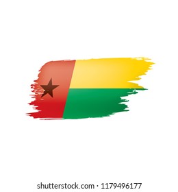 Guinea Bissau flag, vector illustration on a white background