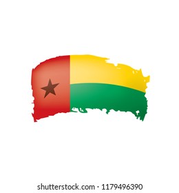 Guinea Bissau flag, vector illustration on a white background