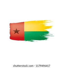 Guinea Bissau flag, vector illustration on a white background