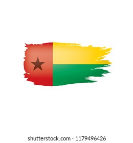 Guinea Bissau flag, vector illustration on a white background