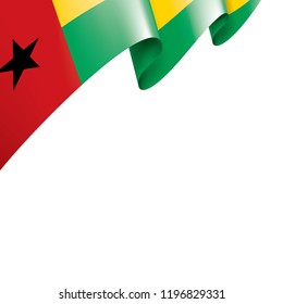 Guinea Bissau flag, vector illustration on a white background