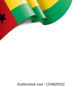 Guinea Bissau flag, vector illustration on a white background