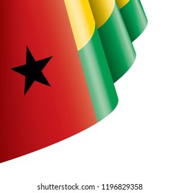 Guinea Bissau flag, vector illustration on a white background