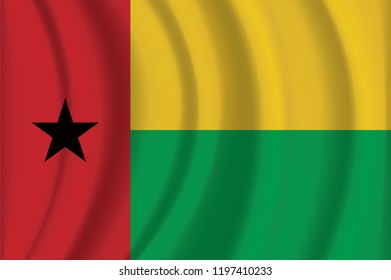 Guinea Bissau flag vector illustration.
