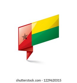 Guinea Bissau flag, vector illustration on a white background