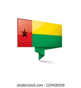 Guinea Bissau flag, vector illustration on a white background