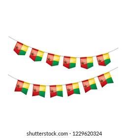 Guinea Bissau flag, vector illustration on a white background