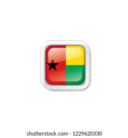 Guinea Bissau flag, vector illustration on a white background