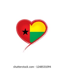 Guinea Bissau flag, vector illustration on a white background