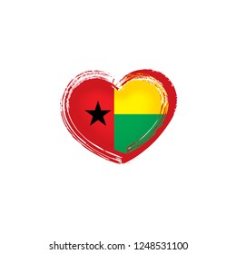 Guinea Bissau flag, vector illustration on a white background