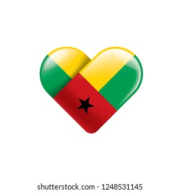 Guinea Bissau flag, vector illustration on a white background
