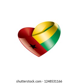 Guinea Bissau flag, vector illustration on a white background