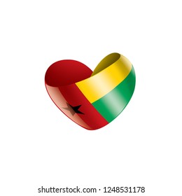 Guinea Bissau flag, vector illustration on a white background
