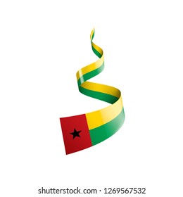 Guinea Bissau flag, vector illustration on a white background