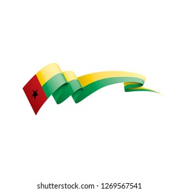 Guinea Bissau flag, vector illustration on a white background