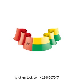 Guinea Bissau flag, vector illustration on a white background