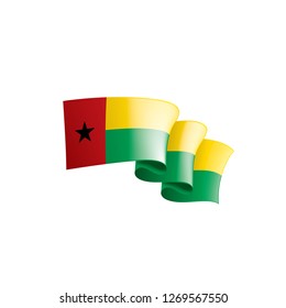 Guinea Bissau flag, vector illustration on a white background